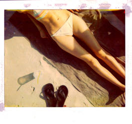 same set- old poloroid, beach