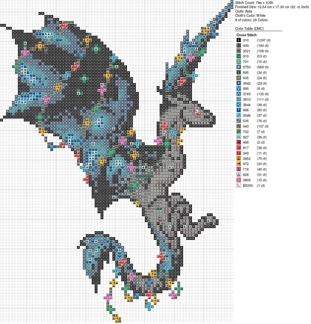 Christmas Blue Nebula Dragon