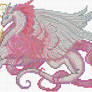 Christmas Pink White Dragon