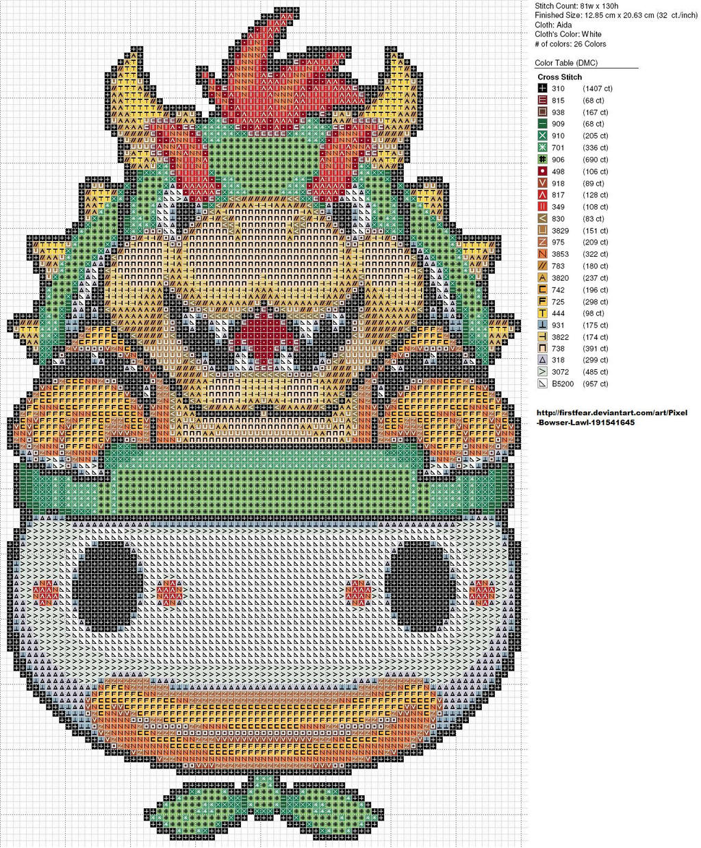 Bowser Graph Pattern Bowser by carand88 on DeviantArt