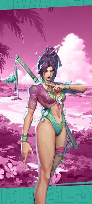 Marvel Rivals PSYLOCKE Swimsuit Phone Wallpaper