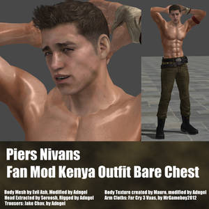 Piers Nivans Fan Mod Kenya Outfit Bare Chest