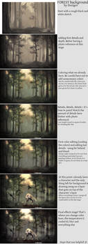 Forest background tutorial by Dezigre