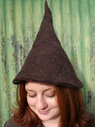 Felted Gnome Hat - Brown