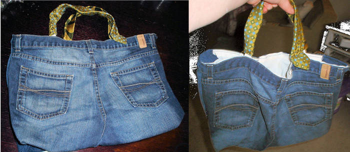 Recyled Jeans Bag 1