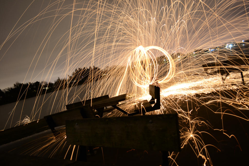 crazy fire spinning.