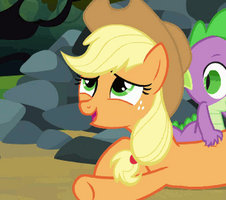 Spike and Applejack GIF