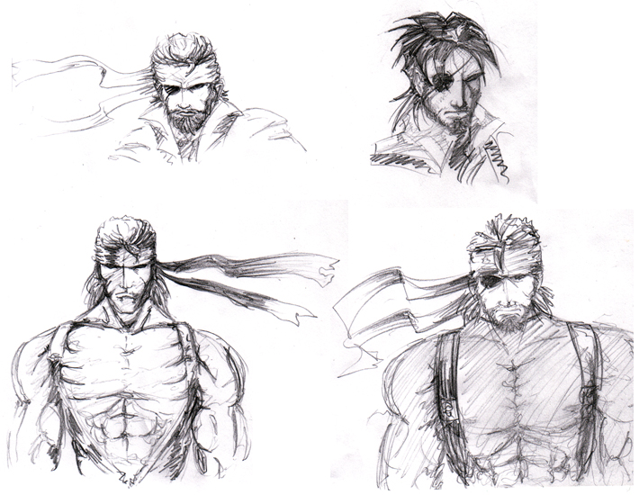 Metal Gear- Snake Sketches