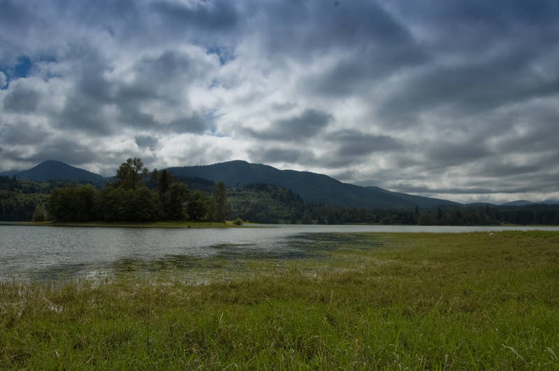 Lake, Mountains and Clouds 2 by happeningstock
