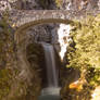 Waterfall Under Bridge, Sunny