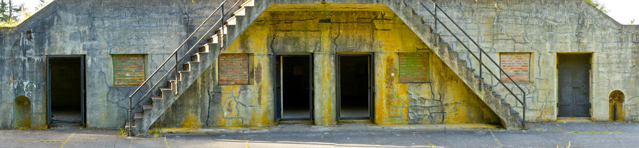Bunker Panorama with Multiple Doorways