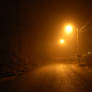 Fog on Street with Streetlamp