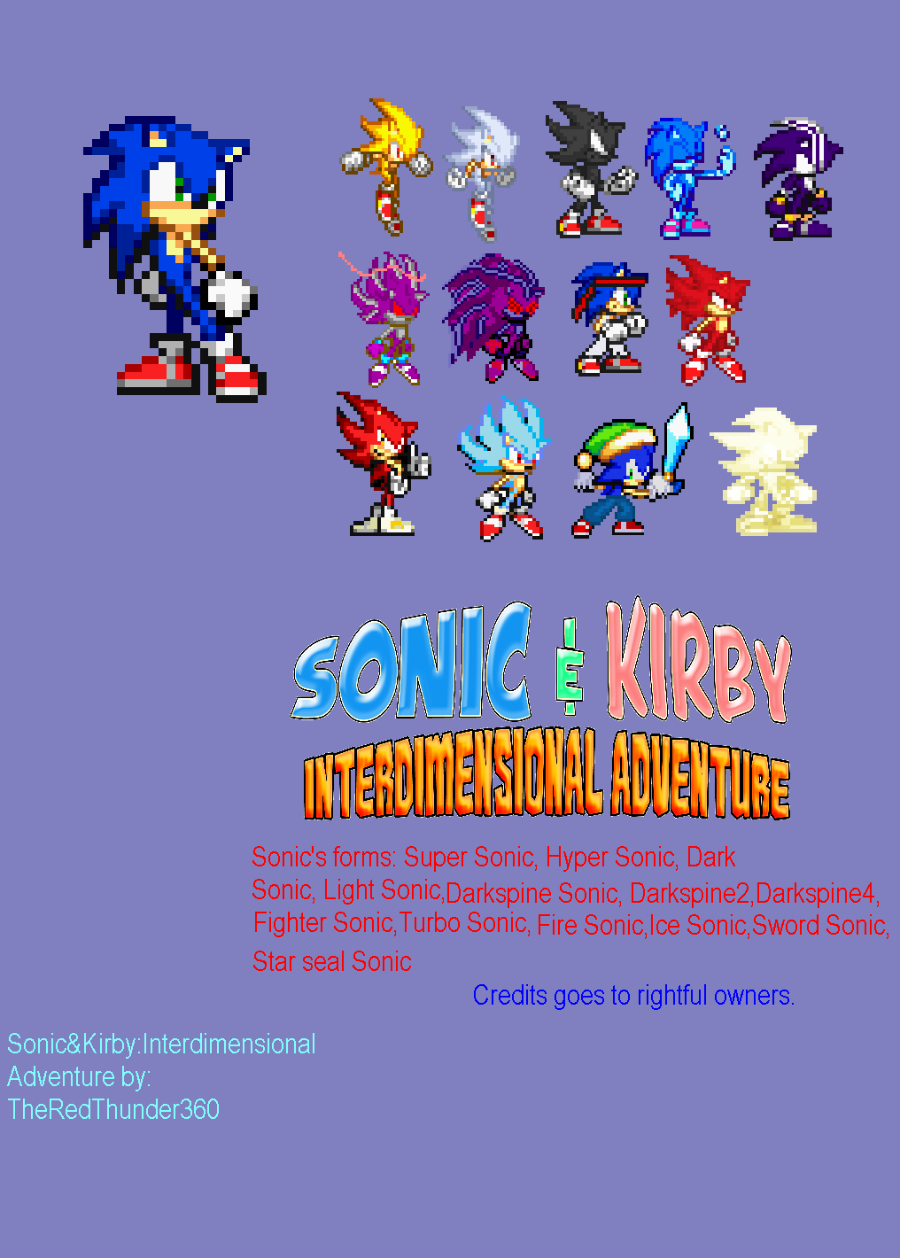 Sonic's forms by TheRedThunder360 on DeviantArt