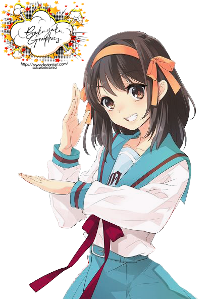 Harhi Haruhi Suzumiya (Render) by SolCelesteBrisa on DeviantArt