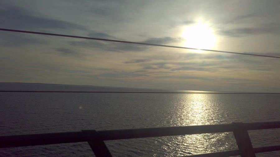 Sunset On The Mackinaw Bridge