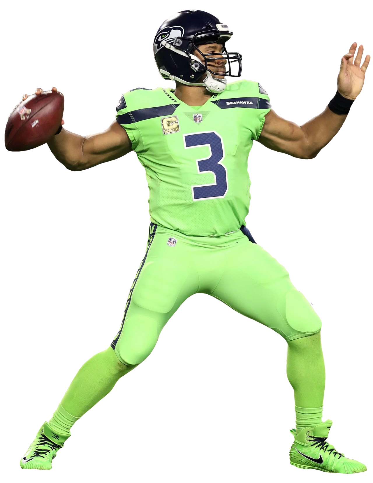 Russell wilson sales jersey color rush