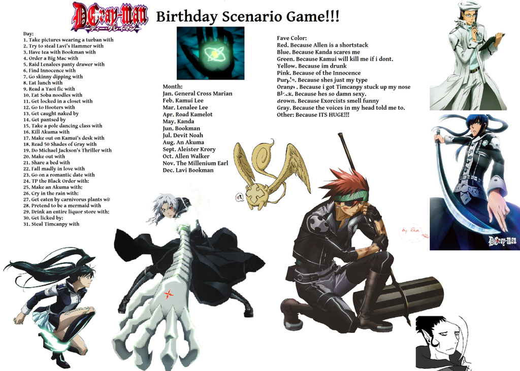 D Gray Man Birthday Scenario Game By Otakumouse94 On Deviantart D Gray Man Birthday Scenario Game By Otakumouse94 On Deviantart