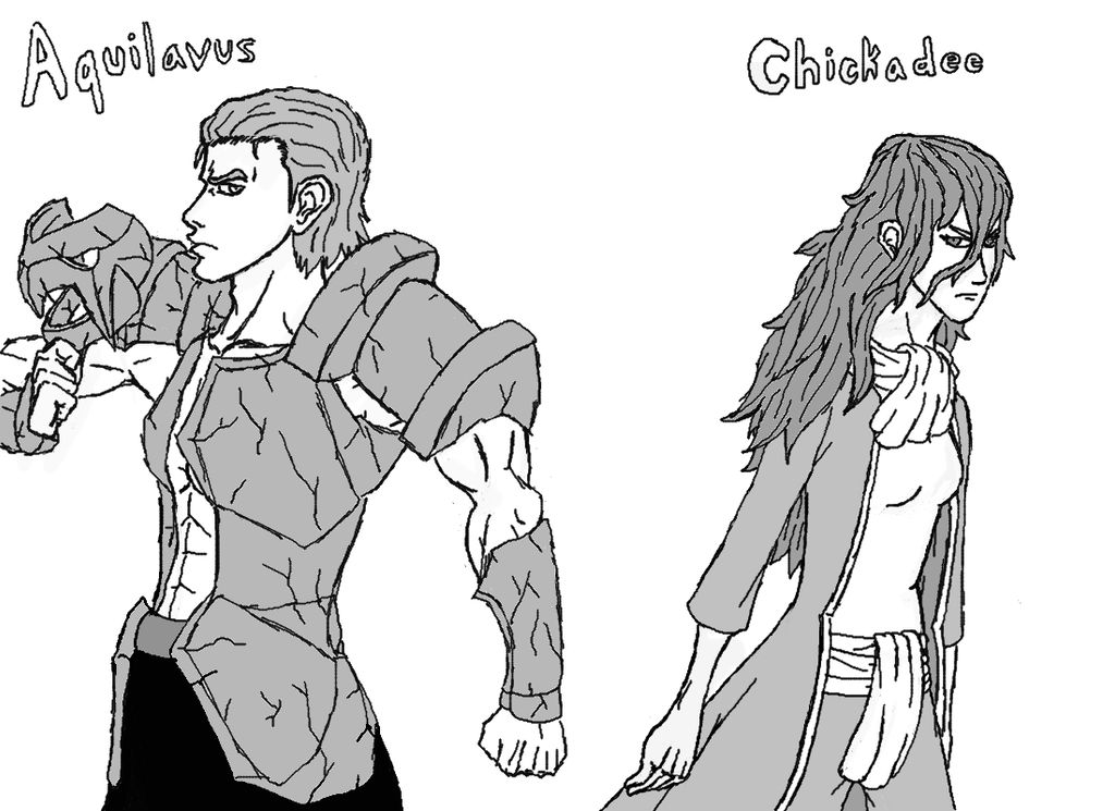 Aquilavus and Chickadee by Nikokage