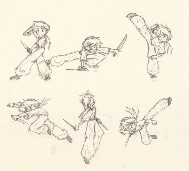 Fighting poses