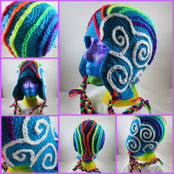 Crocheted Double Rainbow Hat