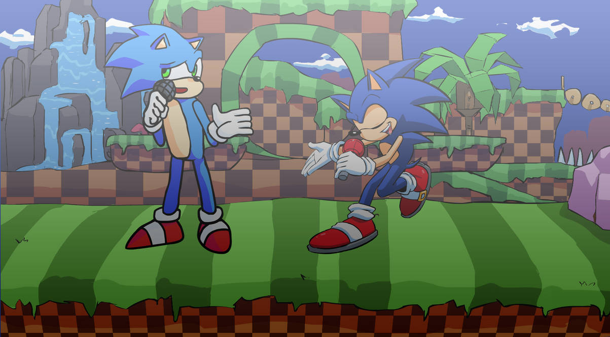 No Villains X Green Hill Sonic HD VS Sonic TGT By Nickthemultihog On no-villains-x-green-hill-sonic-hd-vs-sonic-tgt-by-nickthemultihog-on
