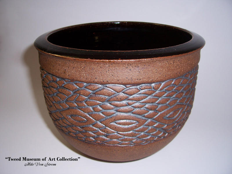 Carved Stoneware Bowl