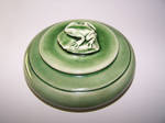 Celadon  Piece With Frog Lid by RenaissanceMan1