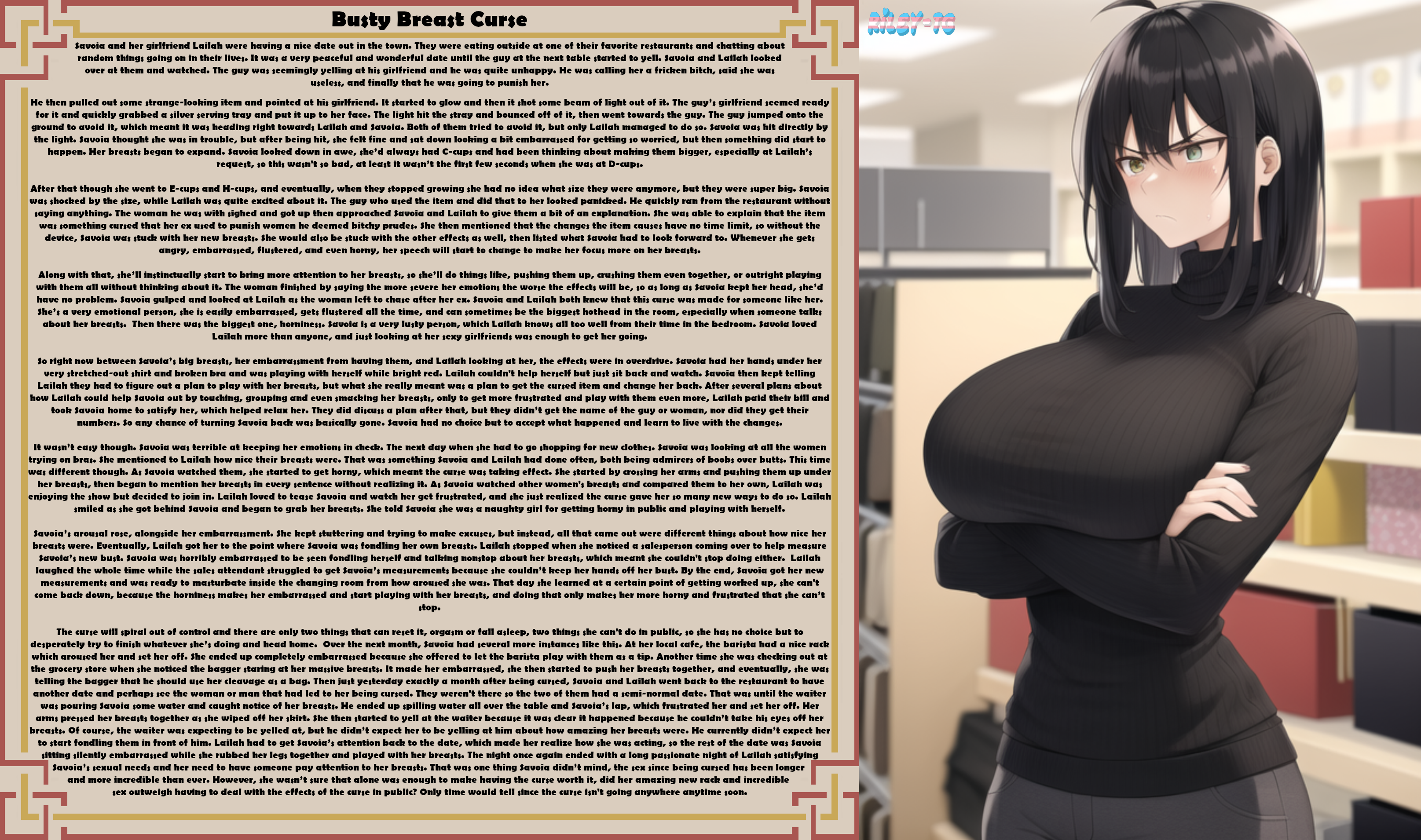 Bust Machine Tg Busty Breast Curse by Riley-TG on DeviantArt