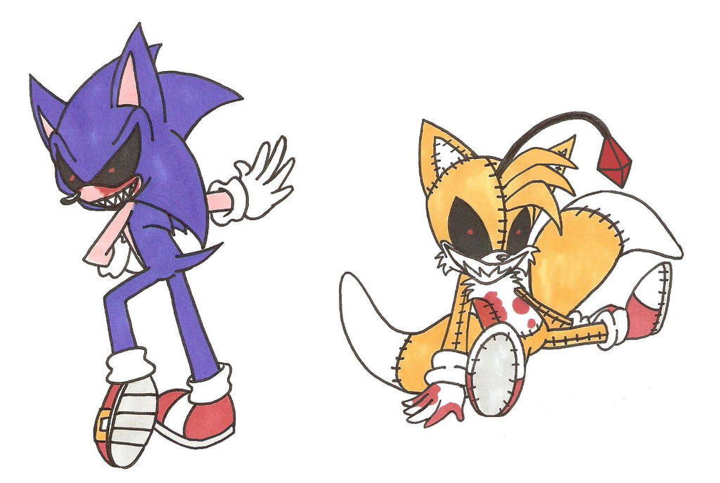 sonic.exe X female tails doll by amberhedgelander on DeviantArt
