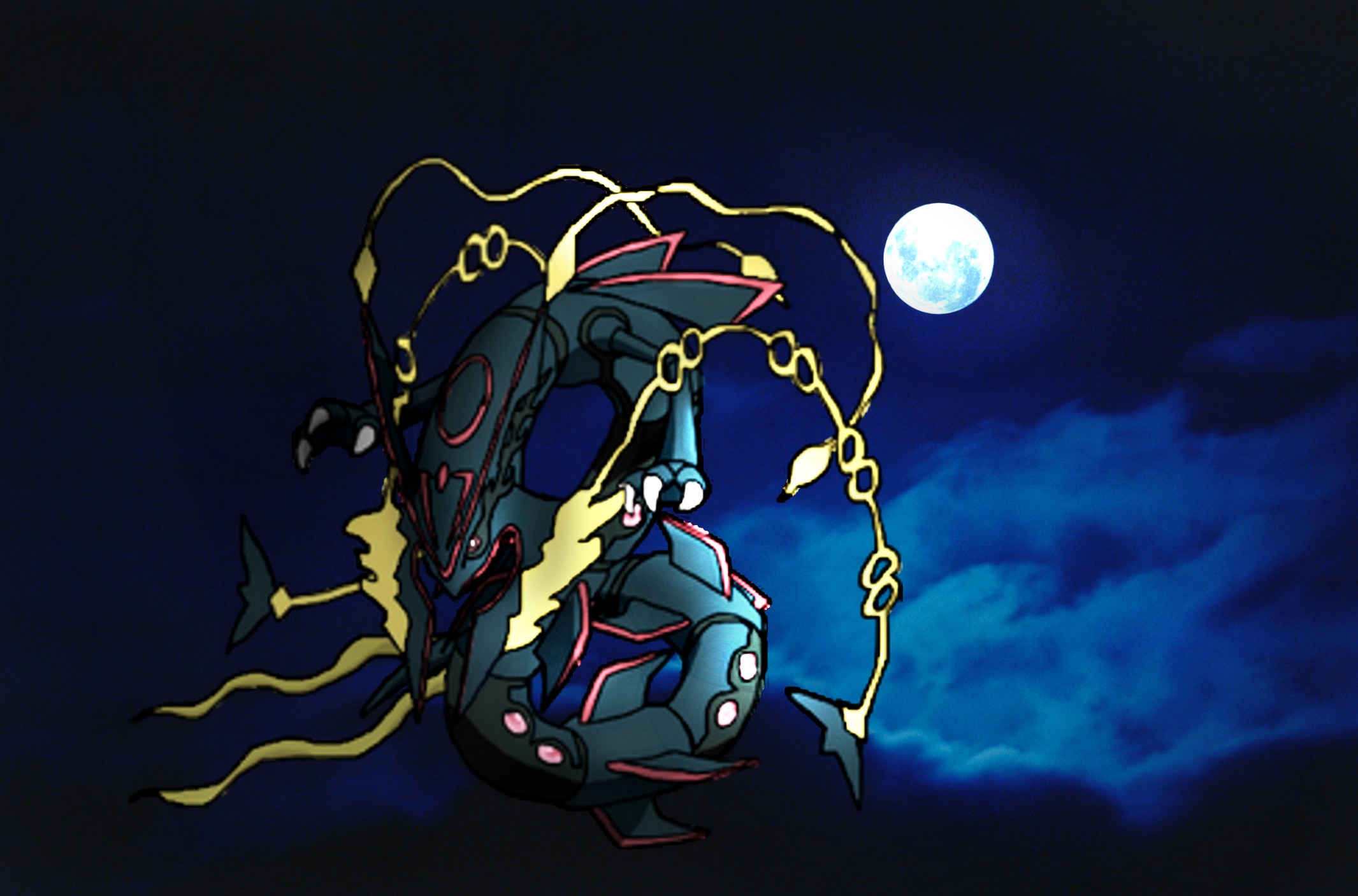 Shiny Mega Rayquaza (another edit) by WingsofFirelover142 on