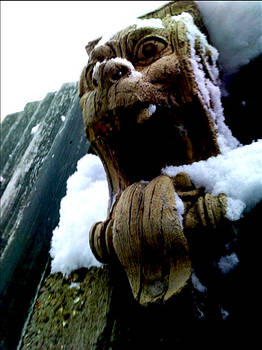 Gargoyle in the snow