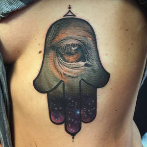 Horse Eye Hamsa Tattoo by Pony Lawson