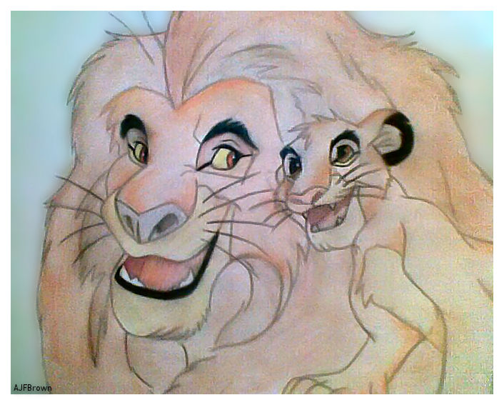 Musafa Simba Drawable Mufasa and Simba by AJFBrown on DeviantArt