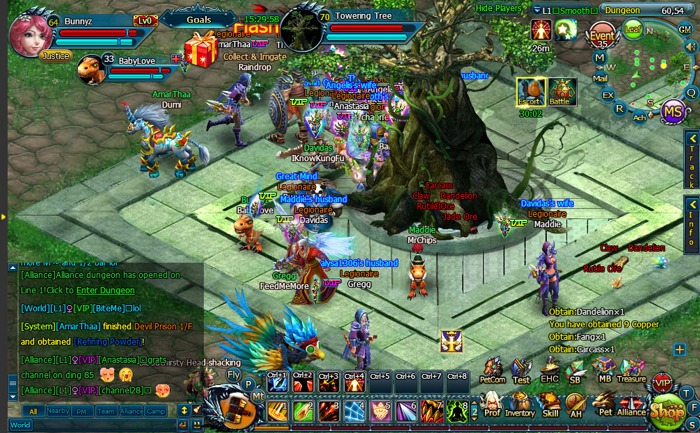 Fighting in alc dungeon