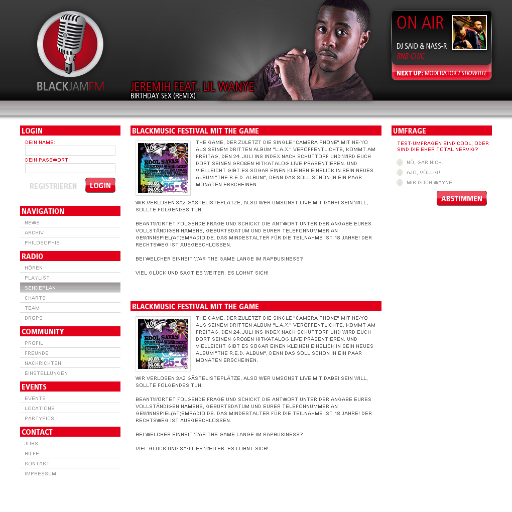 BlackJamFM - Site Vers. 1.0