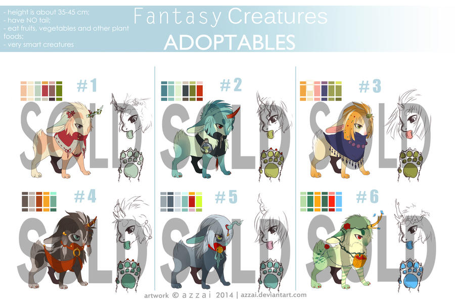 fantasy creatures adoptable CLOSED