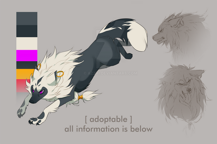 canine adoptable [CLOSED] by azzai on DeviantArt