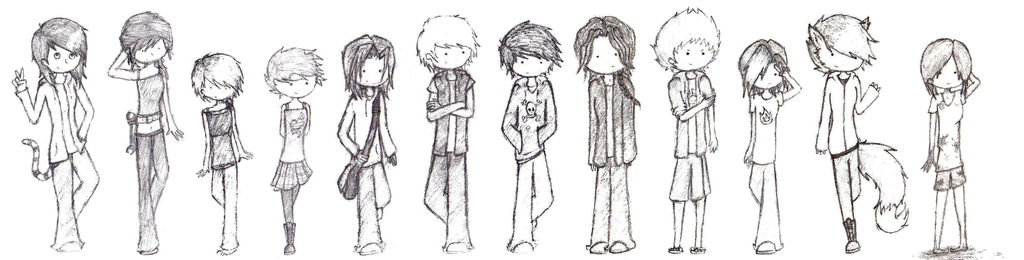 Random Character Line-Up by picnokinesis on DeviantArt