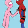 Pink Spider-Girl and Spider-Man 2 (colored)