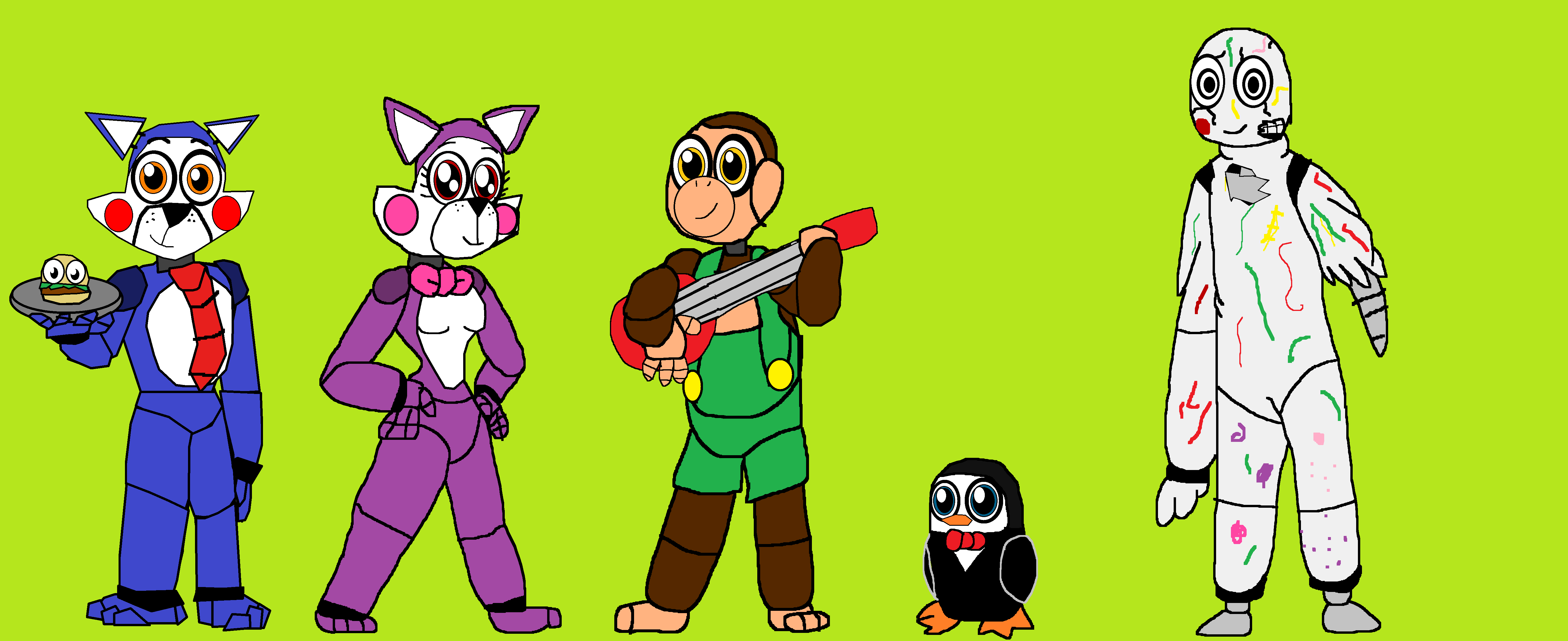 Five night's at candy's personagens