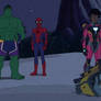 Spider-Man, Hulk and Iron Heart