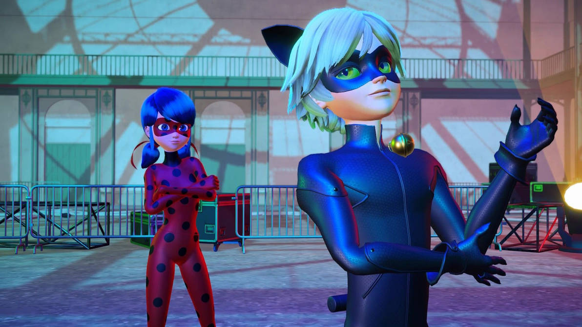 Ladybug and Cat Noir from the game by alvaxerox on DeviantArt.