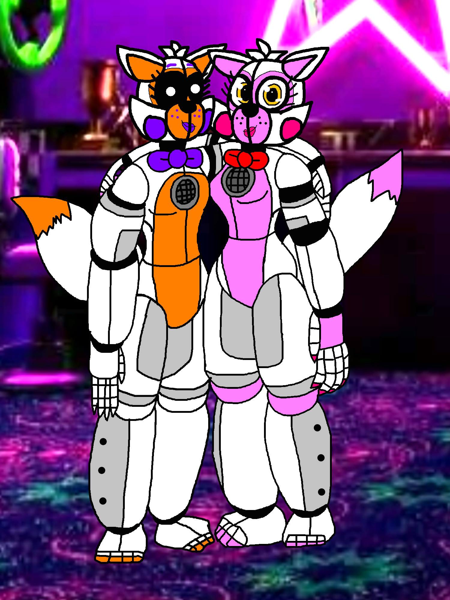 Pixilart - Lolbit Funtime Foxy by xx-dusk-demon-x