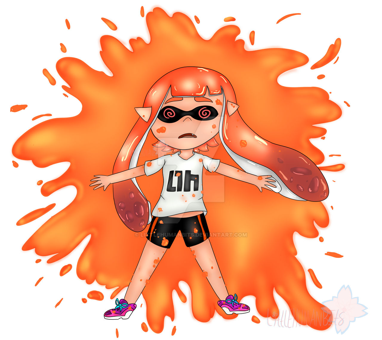 Inktober 25 SPLAT {Splatoon} by LittleHumanBits on DeviantArt