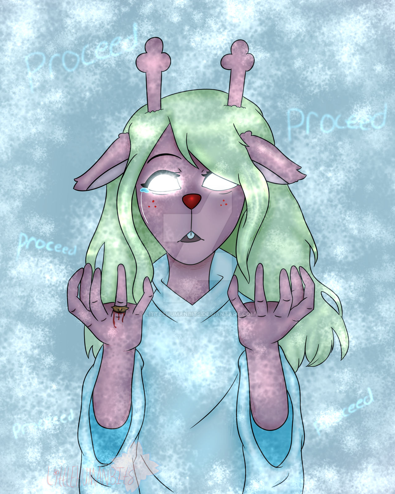 Proceed Delta Rune Noelle PROCEED {Deltarune} by LittleHumanBits on DeviantArt