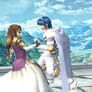 Marth and Zelda dancing