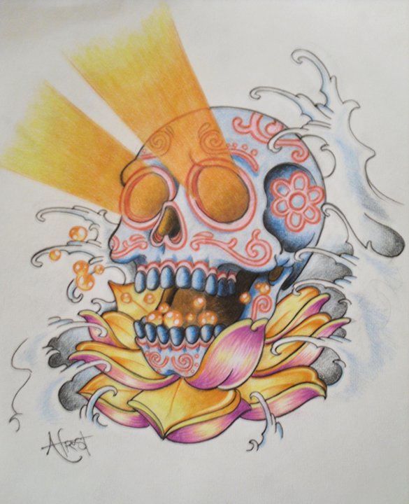 Sugar Skull Tattoo Design