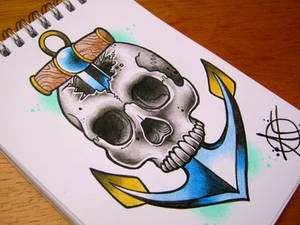 Skull Anchor Flash Design