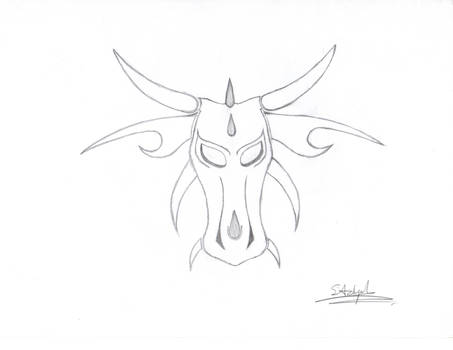 the dragon king - wall mural concept (head detail)