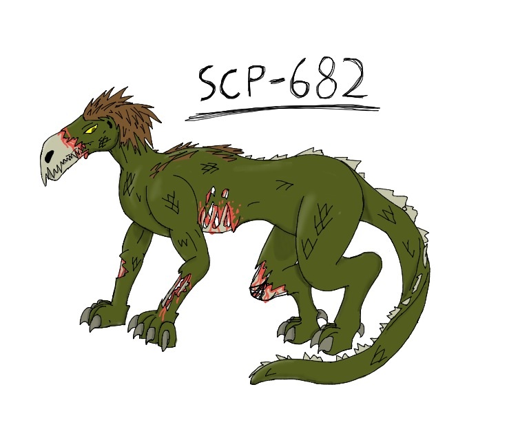 SCP Declassified on X: We present SCP-682, or the Hard-to-Destroy Reptile.  This is an early concept for the main enemy, the one that will haunt you  during the Alpha. Made by: @Remn04